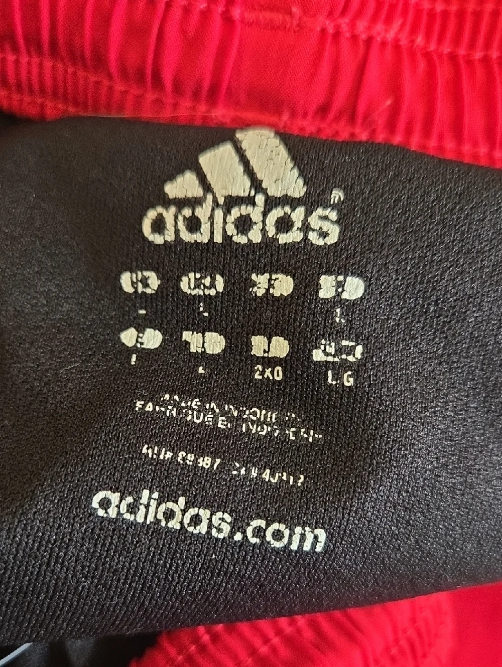 Adidas Red Vintage Boston Marathon 2005 Athletic Shorts